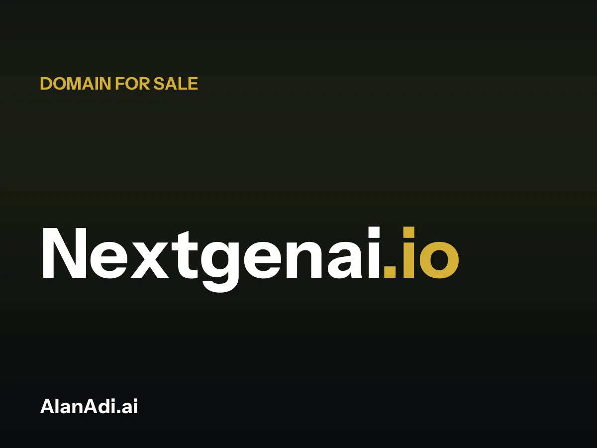 next genai — Nextgenai.io domain for sale next genai — Nextgenai.io domain for sale